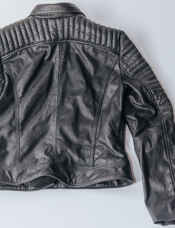 Chaqueta biker de piel negra de Leathersophy